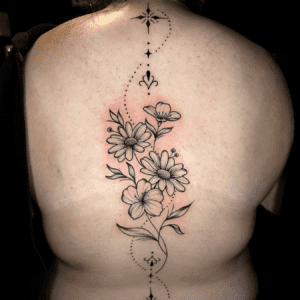 bd tattoo brooke dickens tattoo flower on back